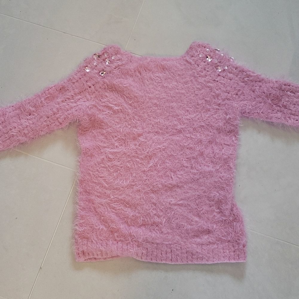 ✨3/30$✨ Girls Pink Mohair Sweater sz 14